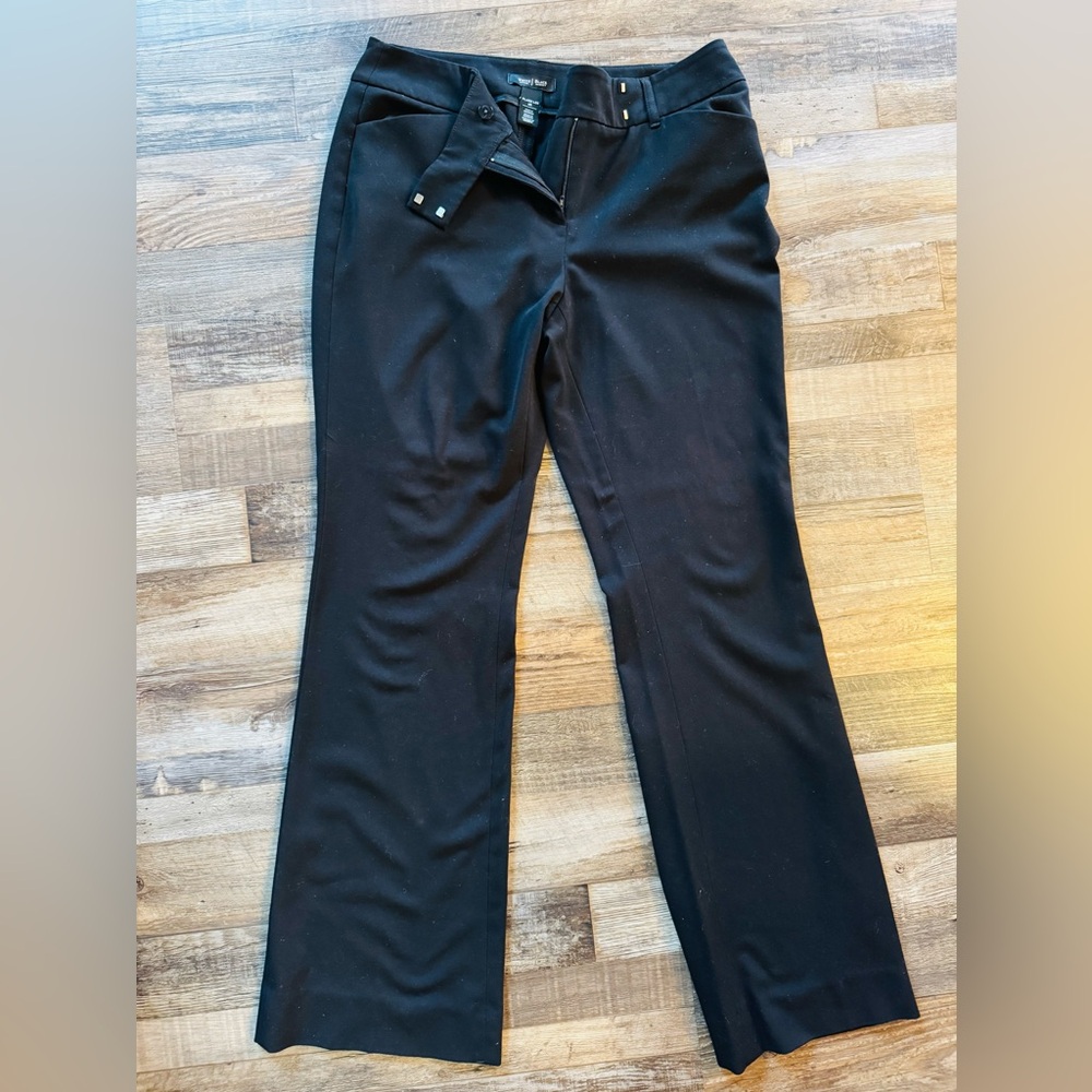 White House Black Market Flare Leg Black Pants